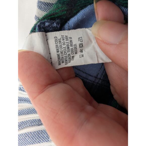 Aerie Lounge Pants Women's Large Patchwork Pockets Flannel Material Sleep Comfy - Picture 8 of 9